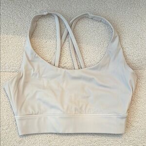Balance Athletica Women's Cream Strappy Sports Bra